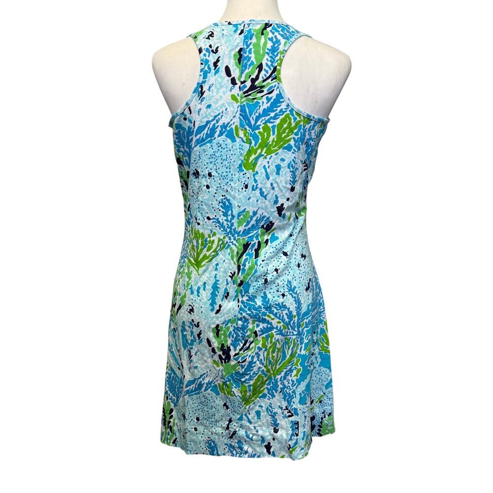 Lily pulitzer ocean coral dress womens medium 100% pima cotton - Picture 2 of 4